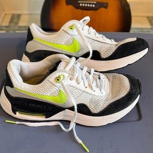 Nike Air Max White and Black with Neon Green